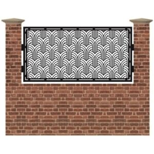 Panou de gard mic din tabla debitata cu plasma TOMIS 990x1940 mm