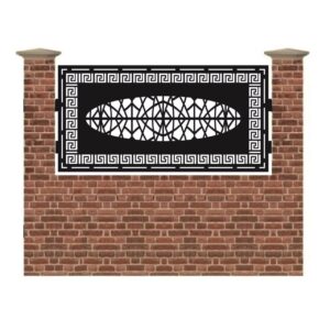 Panou de gard mic din tabla debitata cu plasma A12 990x1940 mm