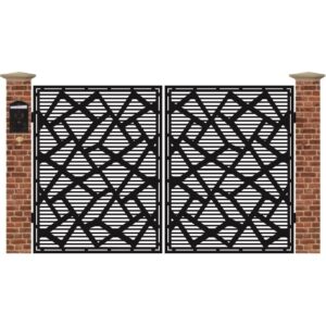 Poarta acces auto mica din tabla debitata cu plasma MAX 55 3000 mm x 1940 mm