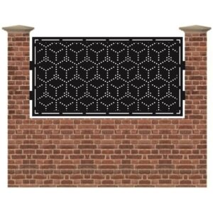 Panou de gard mic din tabla traforata cu plasma METRO 990x1940 mm